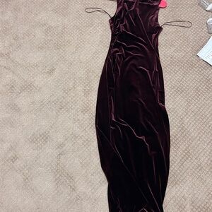 Steve Madden Deep Burgundy Backless Dress